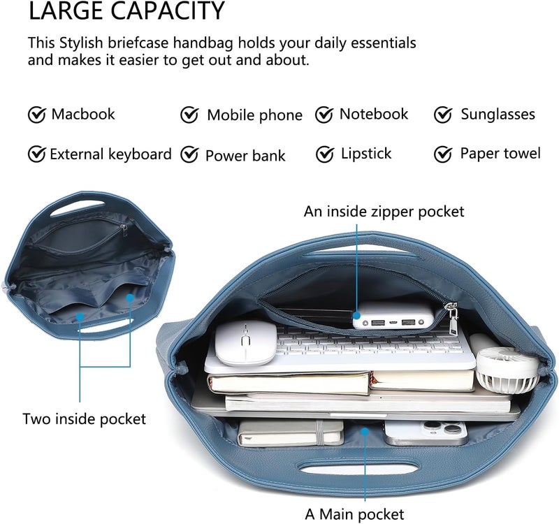 YONBEN Official Document Computer Bag Stylishly Sleek with Multiple Compartments and Easy to Carry Design - Image 5